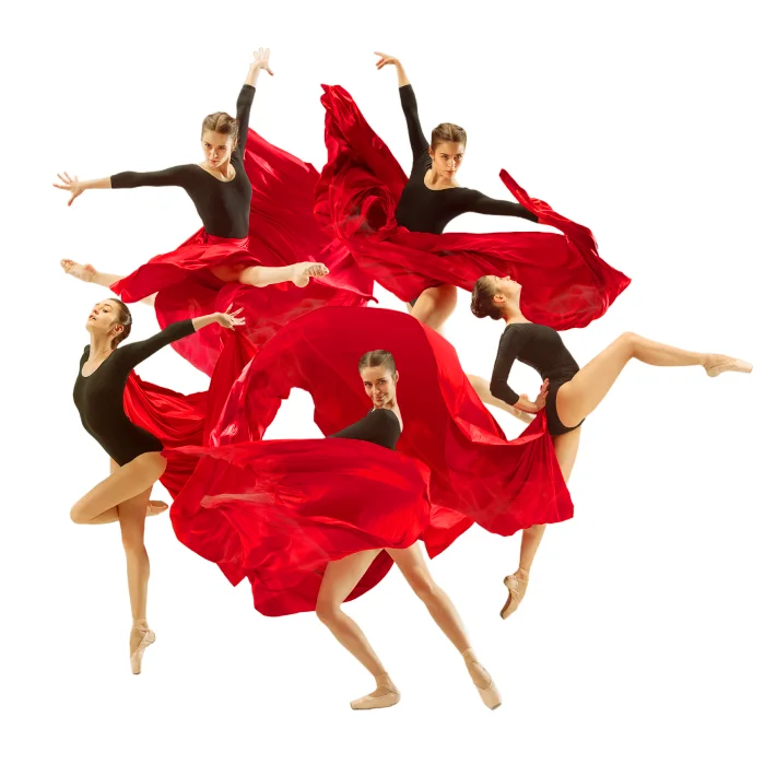 Artistic composition of a dancer from the professional dance training program